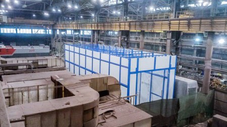 Строим проходную железнодорожную покрасочно-сушильную камеру для кузовов электровозов Строим проходную железнодорожную покрасочно-сушильную камеру для кузовов электровозов