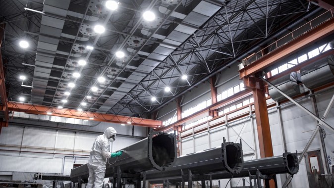 Движение воздуха в зонах открытой окраски