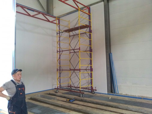 В Казахстане в Астане на Заводе по производству дизельных двигателей для локомотивов GEVO наша компания возводит моечную камеру