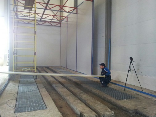 В Казахстане в Астане на Заводе по производству дизельных двигателей для локомотивов GEVO наша компания возводит моечную камеру