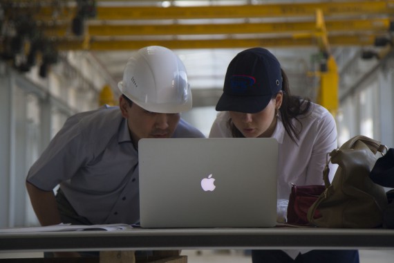 Определение точек подключение технологического оборудования на Заводе по производству дизельных двигателей для локомотивов в Астане (Казахстан)