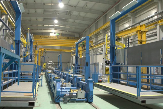 Расстановка нестандартного оборудования на Заводе по производству дизельных двигателей GEVO в Астане