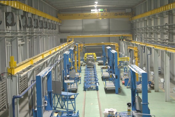 Расстановка нестандартного оборудования на Заводе по производству дизельных двигателей GEVO в Астане