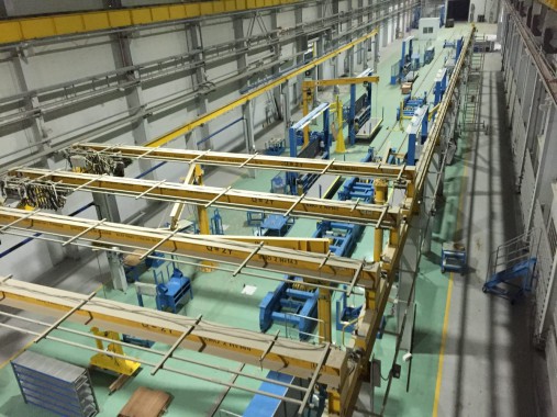 Расстановка нестандартного оборудования на Заводе по производству дизельных двигателей GEVO в Астане