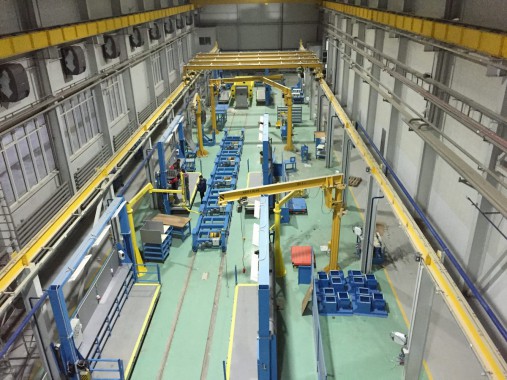 Расстановка нестандартного оборудования на Заводе по производству дизельных двигателей GEVO в Астане