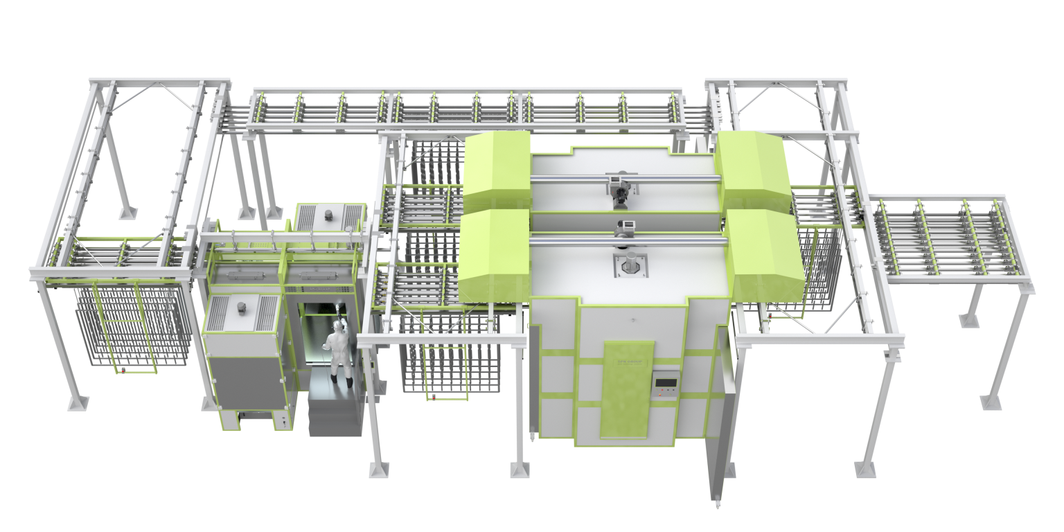Системы окраски. Автоматическая линия порошковой окраски. Полуавтоматическая линия порошковой окраски. Линия окраски деталей. Камера напыления порошковой краски.