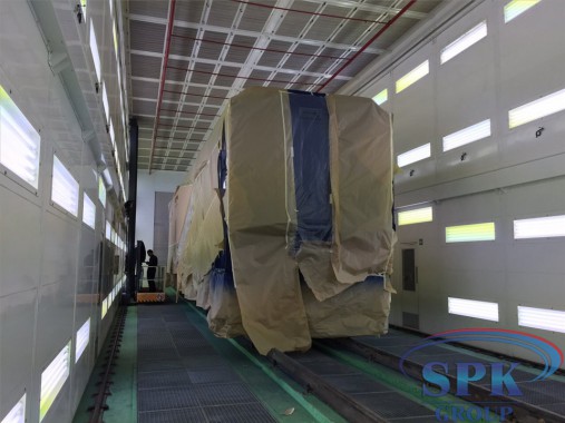 Электровозосборочный завод - камера окраски