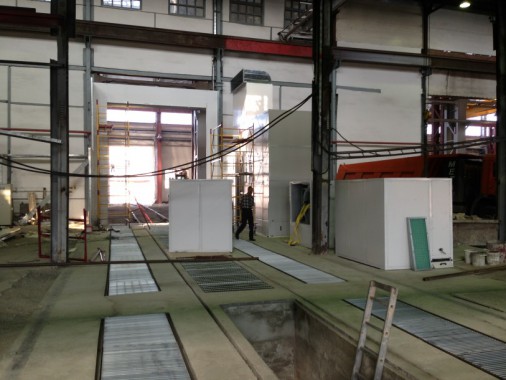 Строительство покрасочной камеры для локомотивов с рабочей температурой до 80 град. С SPK-22.6.6