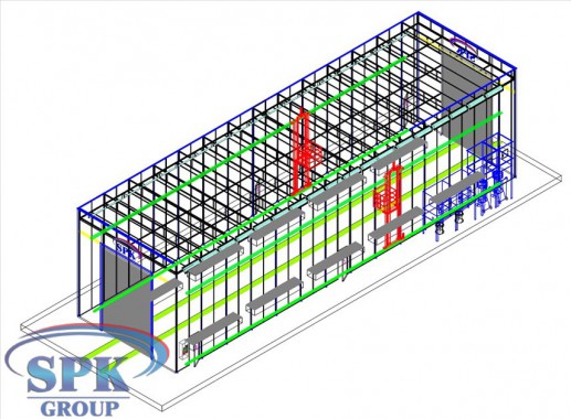 Окрасочно-сушильный комплекс для окраски ж/д транспорта SPK-29.8.7 Комплексное решение для окраски железнодорожной техники SPK GROUP