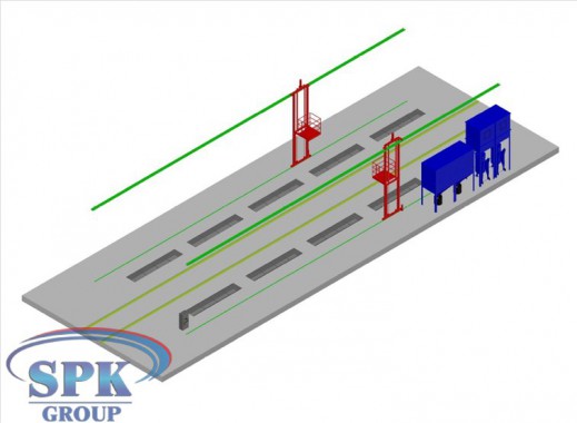 Окрасочно-сушильный комплекс для окраски ж/д транспорта SPK-29.8.7 Окрасочное оборудование для жд техники от SPK GROUP