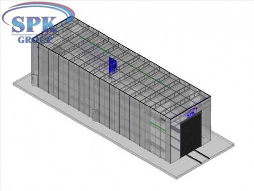 Окрасочно-сушильный комплекс для окраски ж/д транспорта SPK-29.8.7 Комплекс окраски для жд транспорта СПК
