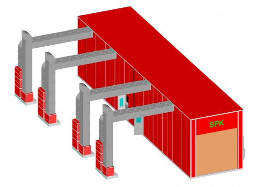 Покрасочно-сушильная камера проходного типа SPK-24.5.5 г. Набережные Челны