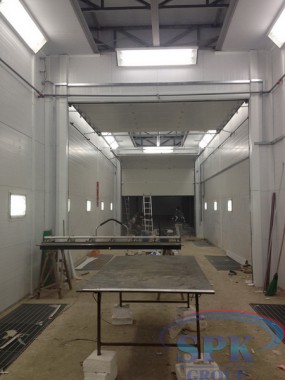 Строительство покрасочно-сушильной камеры проходного типа SPK-24.5.5 г. Набережные Челны Строительство покрасочно-сушильной камеры проходного типа SPK-24.5.5 г. Набережные Челны