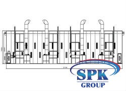 Камера окрасочно-сушильная для электровозов SPK-31.6.7 приямок Камера окраски проходная SPK GROUP для электровозов