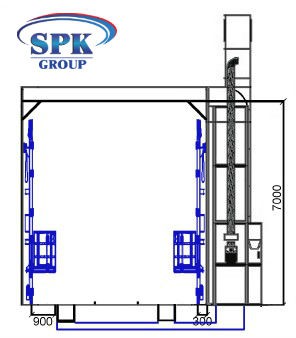 Камера окрасочно-сушильная для электровозов SPK-31.6.7 приямок Окрасочно-сушильная камера для электровозов