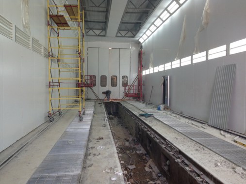 Окрасочно-сушильная камера для электровозов и локомотивов SPK Покрасочно-сушильные камеры для локомотивов и электровозов SPK GROUP