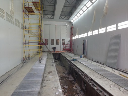 Окрасочно-сушильная камера для электровозов и локомотивов SPK Покрасочно-сушильные камеры для локомотивов и электровозов SPK GROUP