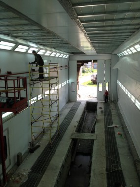 Окрасочно-сушильная камера для электровозов и локомотивов SPK Покрасочно-сушильные камеры для локомотивов и электровозов SPK GROUP