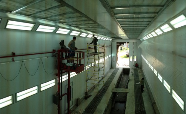 Окрасочно-сушильная камера для электровозов и локомотивов SPK Покрасочно-сушильные камеры для локомотивов и электровозов SPK GROUP