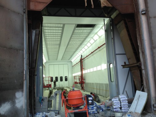 Окрасочно-сушильная камера для электровозов и локомотивов SPK Живые фото SPK GROUP - проекты для окраски жд