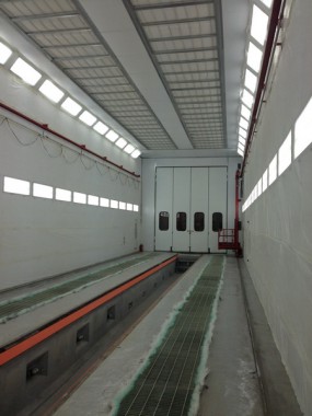 Окрасочно-сушильная камера для электровозов и локомотивов SPK Решения SPK GROUP для окрашивания локомотивов и электровозов