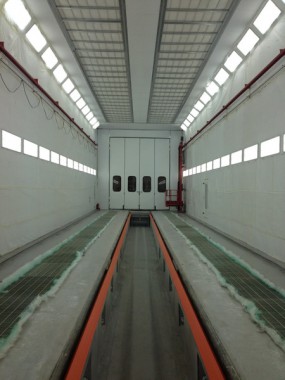 Окрасочно-сушильная камера для электровозов и локомотивов SPK Оборудование для окраски и сушки локомотивов от SPK GROUP