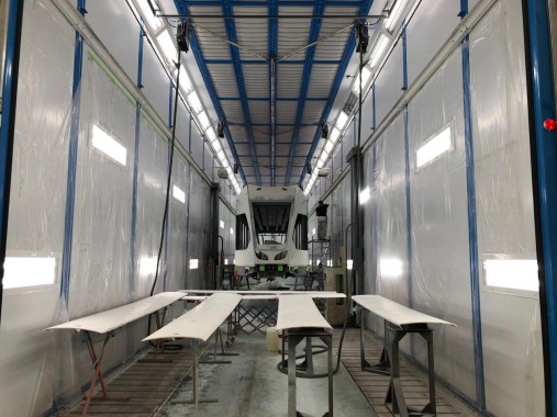 Окрасочно-сушильная камера для трамвайных вагонов SPK-30.6.7