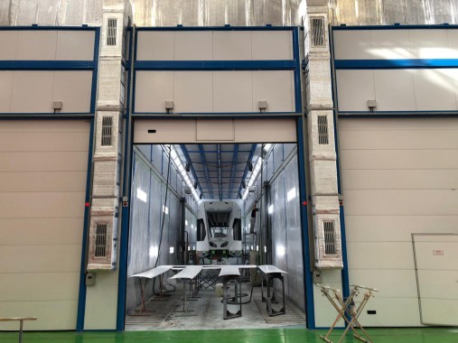 Окрасочно-сушильная камера для трамвайных вагонов SPK-30.6.7