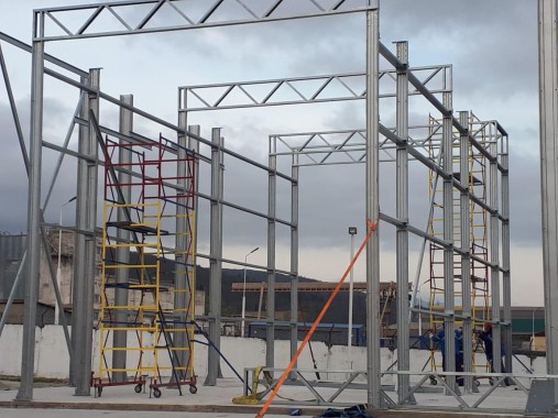 Уличная камера окраски и сушки для нефтяного оборудования SPK-15.6.7, г. Новороссийск Уличная окрасочно-сушильная камера для нефтяного оборудования SPK GROUP