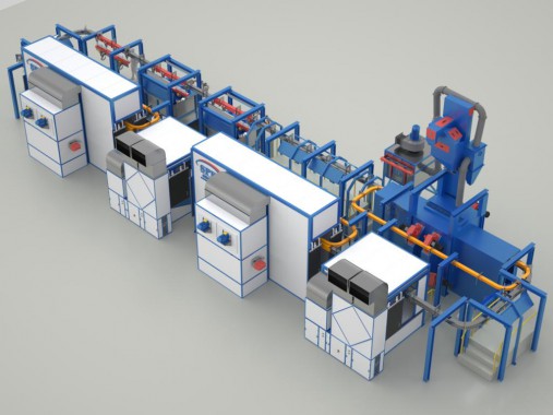 Линия подготовки и покраски SPK для спецтехники Линия подготовки и покраски SPK GROUP для спецтехники
