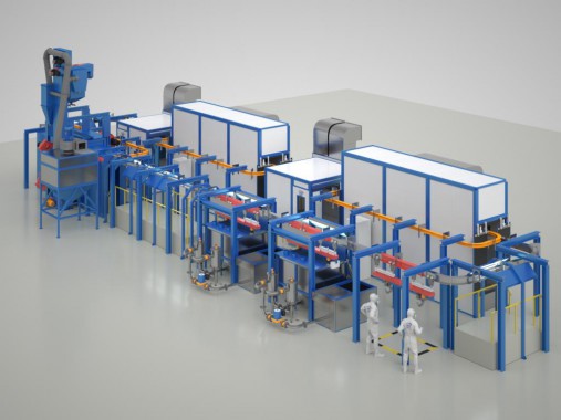 Линия подготовки и покраски SPK для спецтехники Линия подготовки и покраски SPK GROUP для спецтехники