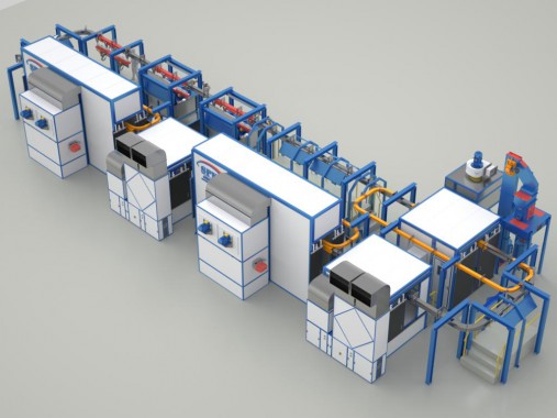 Линия подготовки и покраски SPK для спецтехники Линия подготовки и покраски SPK GROUP для спецтехники