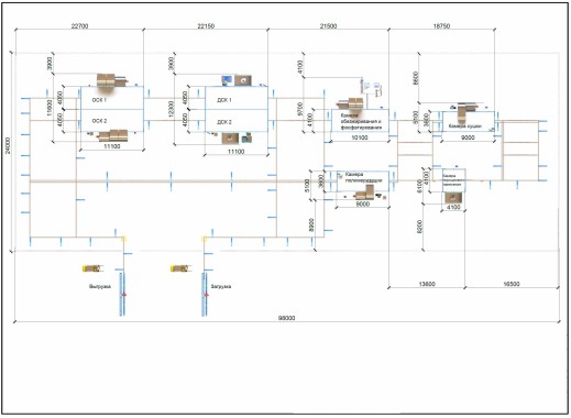 Комплекс подготовки, покраски и сушки для сварных металлоконструкций SPK GROUP