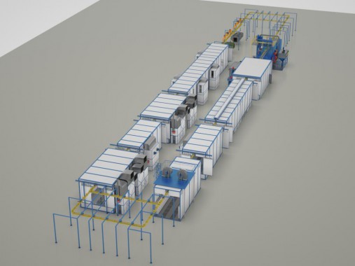 Линия подготовки и окраски поверхности для спецтехники SPK GROUP