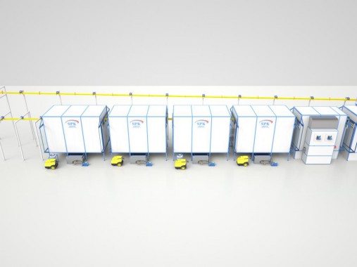 Линия окраски среднегабаритных узлов и деталей SPK Проект линии окраски среднегабаритных узлов и деталей SPK GROUP для сельхозтехники