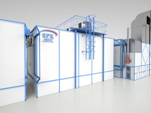 Линия окраски крупных деталей с/х техники от SPK GROUP