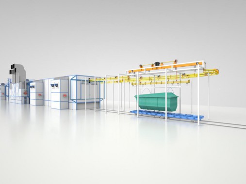 Линия окраски крупных деталей с/х техники от SPK GROUP