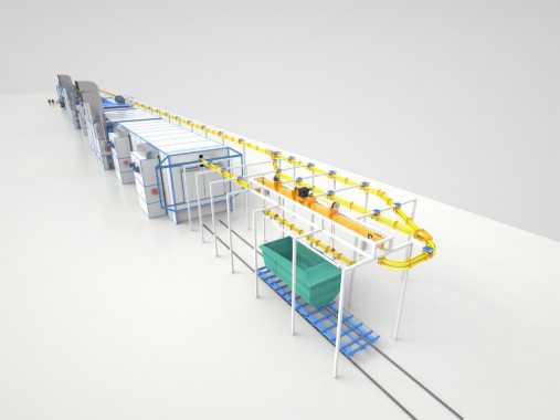 Линия окраски крупных деталей с/х техники от SPK GROUP