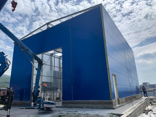 Уличная камера окраски и сушки для нефтяного оборудования SPK-15.6.7, г. Новороссийск Уличная окрасочно-сушильная камера для нефтяного оборудования SPK GROUP