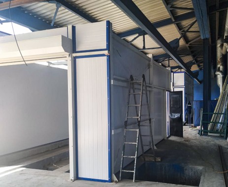 Комплекс проходных камер для дробеструйной очистки поверхности, покраски и сушки SPK, г. Новокузнецк