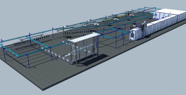 Линия катафорезной и порошковой окраски SPK-KTL Линия SPK GROUP катафорезной и порошковой окраски SPK-KTL