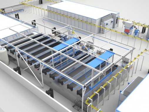 Линия окраски деталей рам грузового коммерческого автотранспорта SPK GROUP