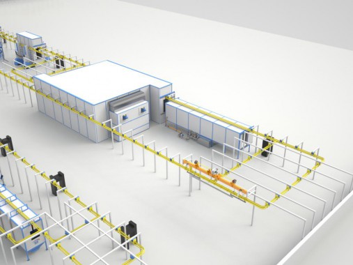 Линия окраски деталей рам грузового коммерческого автотранспорта SPK GROUP