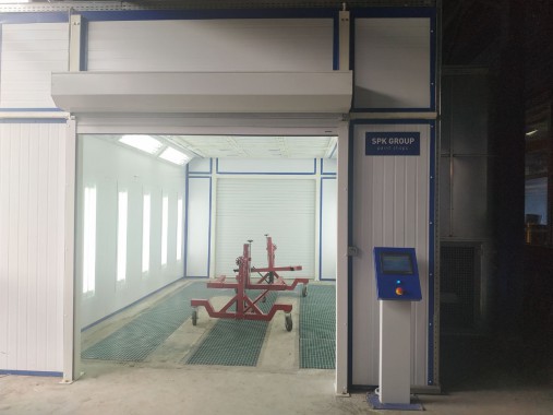 Комплекс проходных камер для дробеструйной очистки поверхности, покраски и сушки SPK, г. Новокузнецк