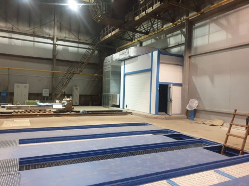 Комплекс подготовки поверхности и окраски для стальных металлоконструкций, Тверская обл.