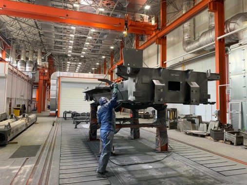 Комплекс подготовки и покраски для деталей кранового оборудования SPK GROUP 