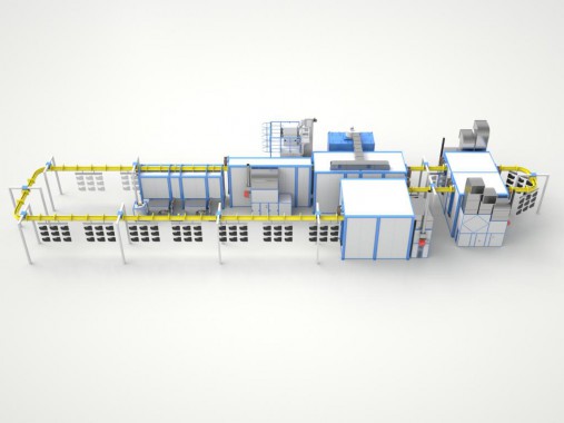 Линия подготовки и покраски SPK GROUP для деталей тракторов