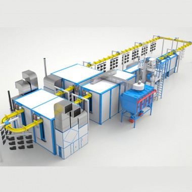 Линия подготовки и покраски SPK GROUP для деталей тракторов