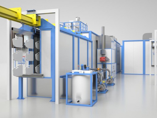 Линия подготовки и покраски SPK GROUP для деталей тракторов