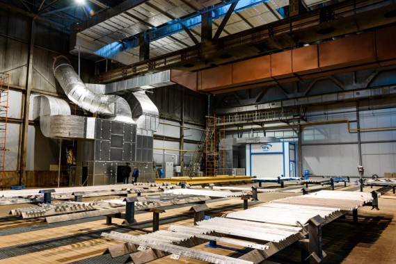 Комплекс подготовки поверхности и окраски для стальных металлоконструкций, Тверская обл.